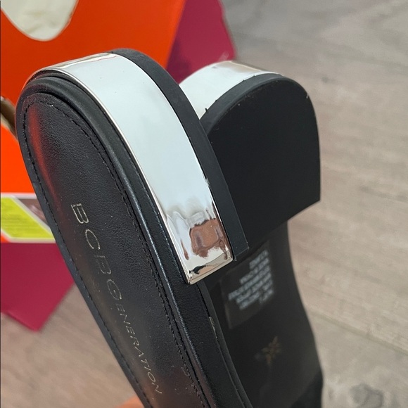 BCBGeneration Black and White Braided Slide Sandals size 7 - Picture 7 of 9